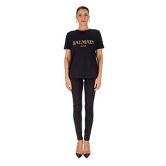 Balmain Crest Medallion Button Detailed Logo T-Shirt
