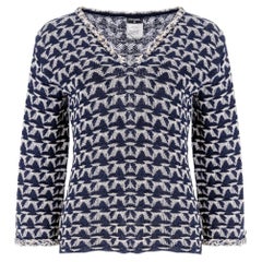 Chanel Knitted Top With Braided Knit Trim