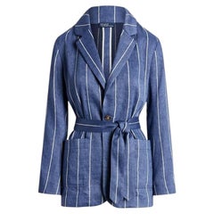Giacca a righe in misto lino e cotone di Polo Ralph Lauren