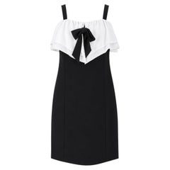 Chanel 2025 Colour-Block Bow Detail Silk Dress