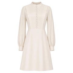 Chloe A-Linien-Kleid aus Cady-Stoff mit Knöpfen
