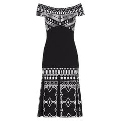 Roland Mouret Off-The-Shoulder Jacquard Knit Dress