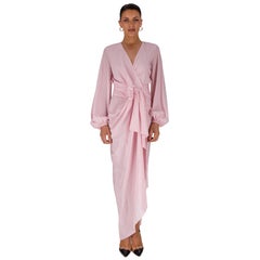 Alexandre Vauthier Gathered Silk Maxi Dress