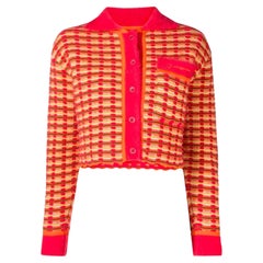 Cardigan court en maille jacquard « Macio » de Jacquemus