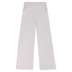 Chanel 22C 'CC' Logo Wide-Leg Knitted Trousers