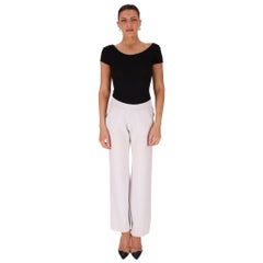 Chanel 22C 'CC' Logo Wide-Leg Knitted Trousers