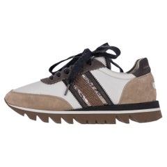 Brunello Cucinelli Precious Band Laminated Leather Sneakers