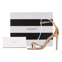 Aquazzura Nuda Mirrored Patent Leather Sandals