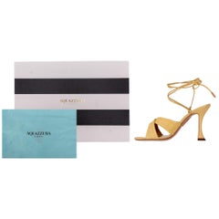 Aquazzura x Raquel Diniz Diniz 95 Raffia-Effect Sandals