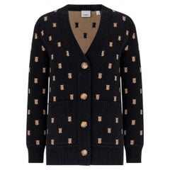 Burberry Palena Strickjacke aus einer Woll-Kaschmir-Mischung mit Monogramm-Jacquardmuster