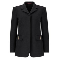 Gucci Tiger-Head Crepe Silk & Wool Blend Jacket