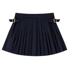 Sandro Virgin Wool Blend Pleated Skort