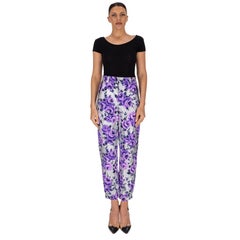 Hose von Louis Vuitton mit metallischem Blumenmuster