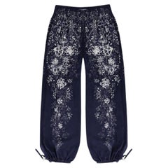 Chloe Floral Print Viscose Crepe Harem Pants