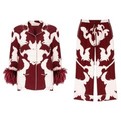 Valentino Garavani Metamorphos Gryphon Feather-Trimmed Co-Ord Set