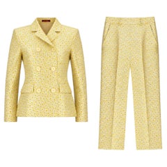 Anzug aus Jacquard aus Seidenmischung mit Gucci-Daisy-Print (Jacke und Hose)