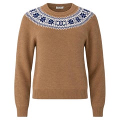 Pull en cachemire Céline « Triomphe » avec motif emblématique