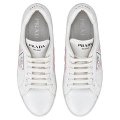 Prada Downtown Logo Leather Sneakers