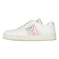 Prada Downtown Logo Leather Sneakers