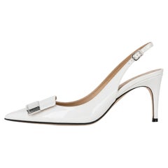 Sergio Rossi SR1 Patent Leather Slingback Pumps