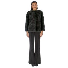 Chaqueta con paneles de piel de visón de Yves Salomon