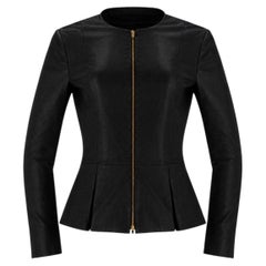 The Row Lambskin Leather Peplum Jacket