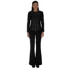 The Row Lambskin Leather Peplum Jacket