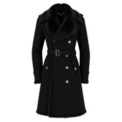 Burberry London Toddingwall Shearling & Lamb Leather Trench Coat