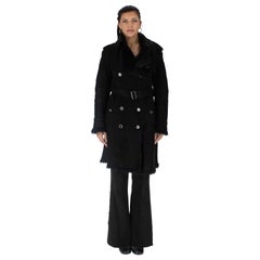 Burberry London Toddingwall Shearling & Lamb Leather Trench Coat