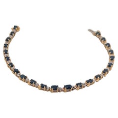 Célestine  Bracelet en or jaune 10 carats, saphirs naturels de 3,80 carats