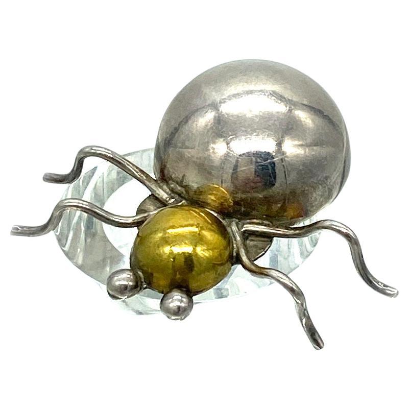 Artist Signed Mexico Sterling Bug Pin