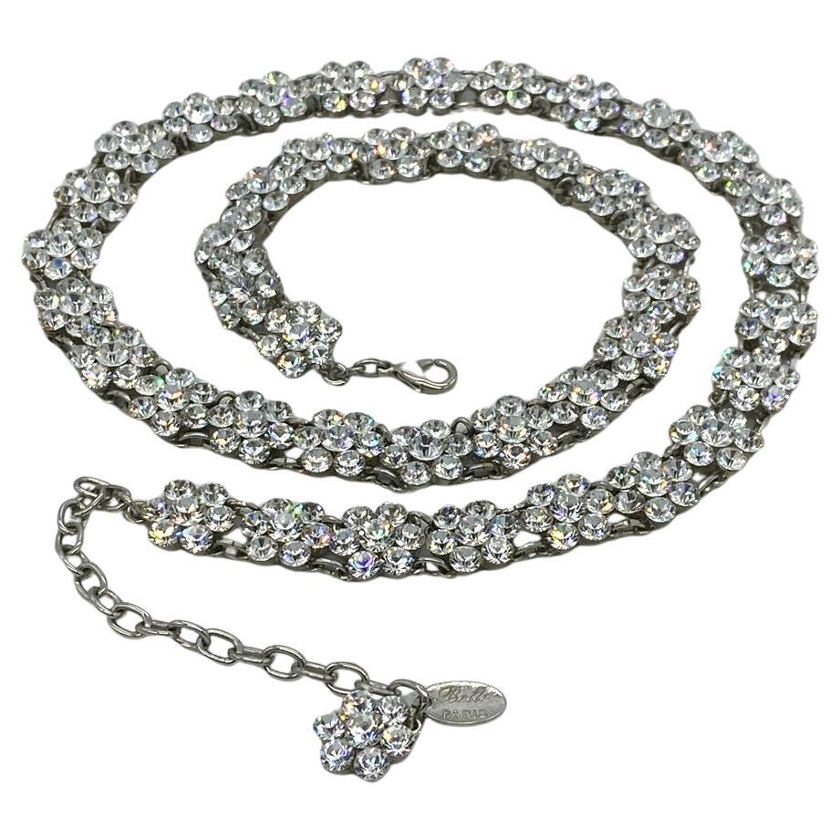 Belle Paris Crystal Flower Belt/Necklace