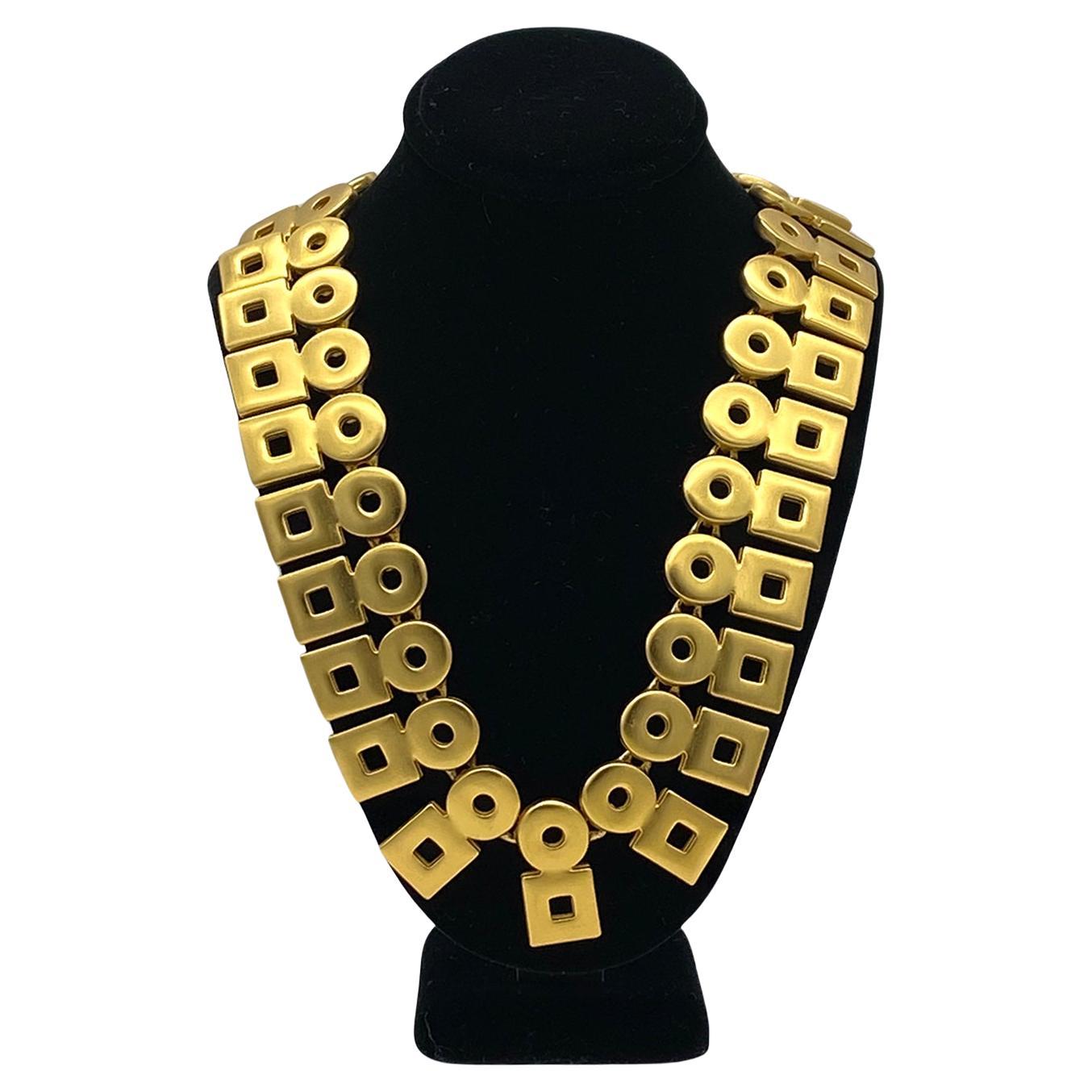 Anne Klein Russian Gold Necklace For Sale