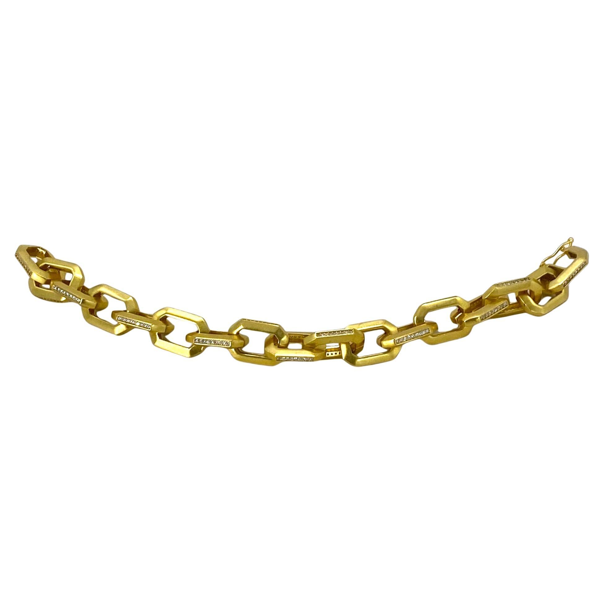 Bracelet moderne CZ sur chaîne en or