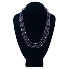 Collier multibrins en iolite et argent