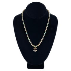 Halskette mit Anhänger aus facettiertem äthiopischem Opal in 14-karätigem Gelbgold von Nouveau Boutique
