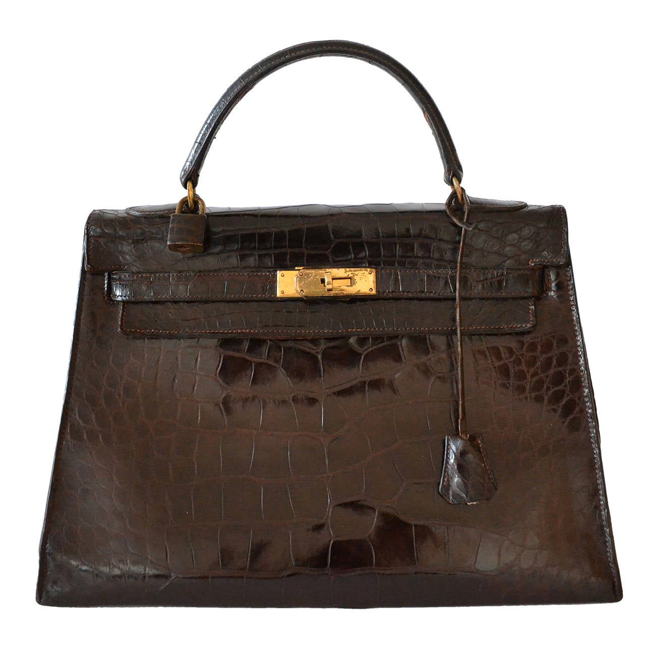 Hermes Kelly 32 Alligator Brown