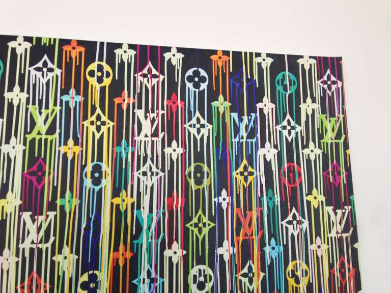 LV Louis Vuitton Takashi Murakami Canvas Poster Silk Screen