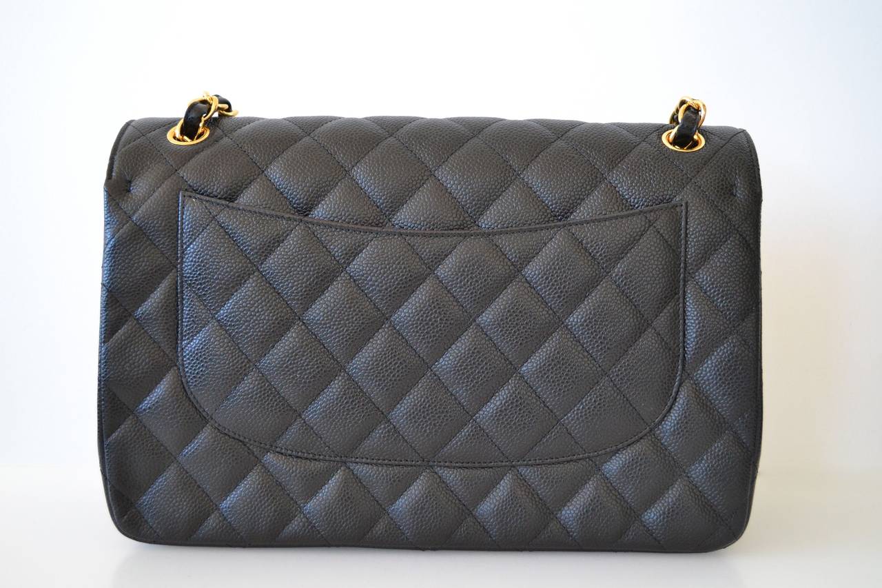 Chanel Timeless Jumbo Black Caviar