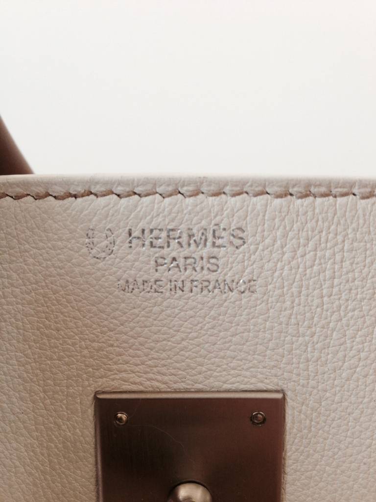Authentic Hermès Birkin 35 Bicolore Horseshoe Rare 4