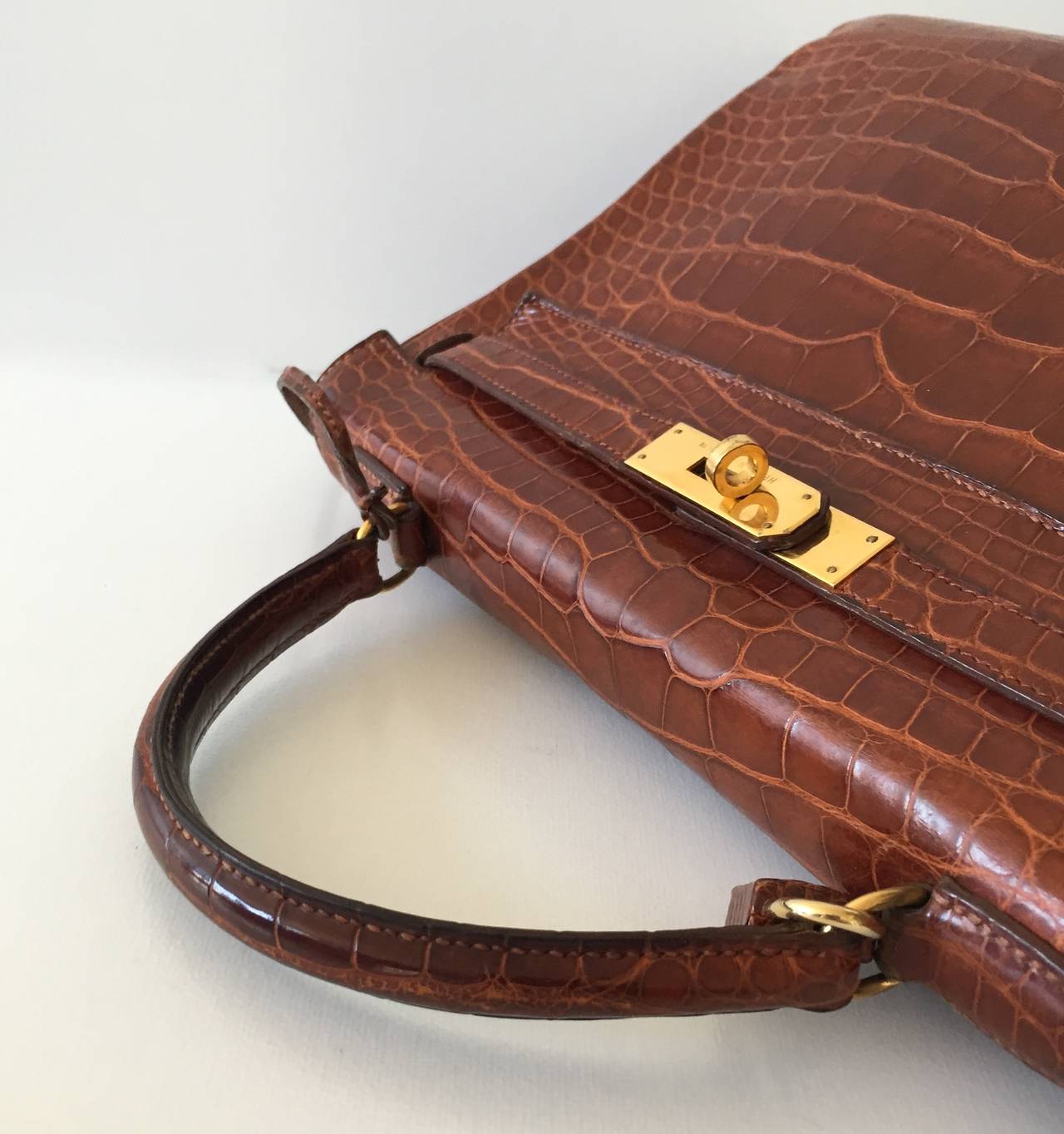 hermes kelly 32 miel alligator