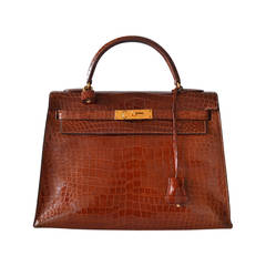 Hermes Kelly 32 Miel Crocodile Porosus