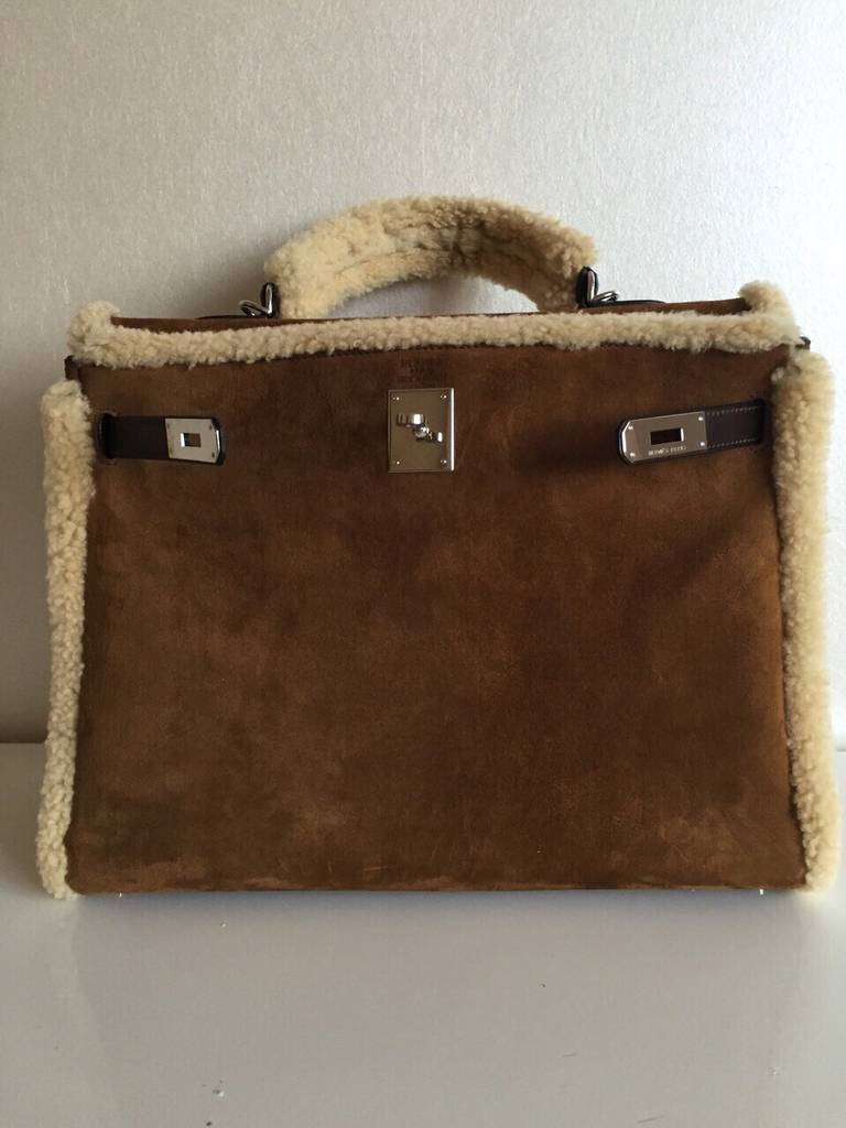 Exceptional Hermes Kelly 35 Teddy Plush Collector piece 2