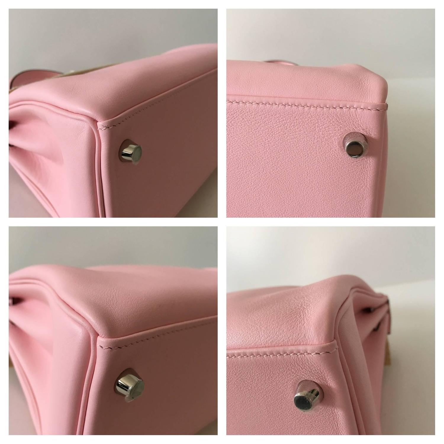 hermes kelly 25 in sakura pink / gold  
