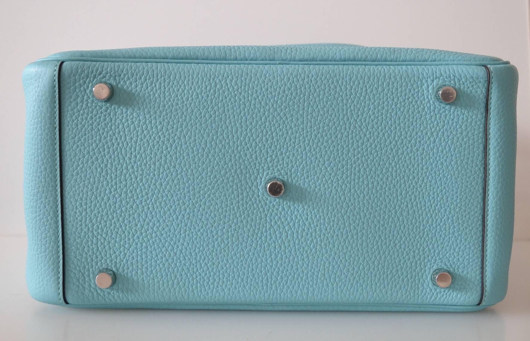 Hermes Lindy 30 Taurillon Clemence Atoll In New Condition In Paris, FR
