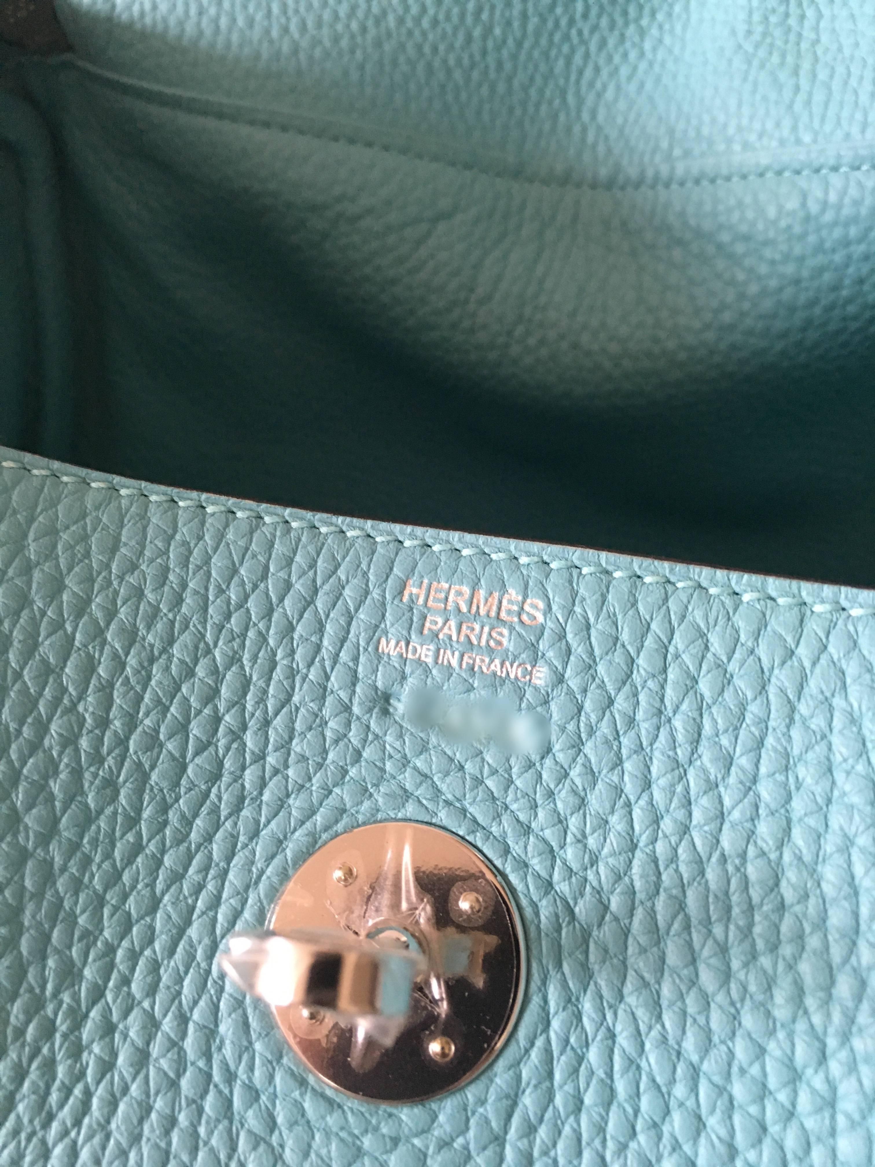 Women's Hermes Lindy 30 Taurillon Clemence Atoll