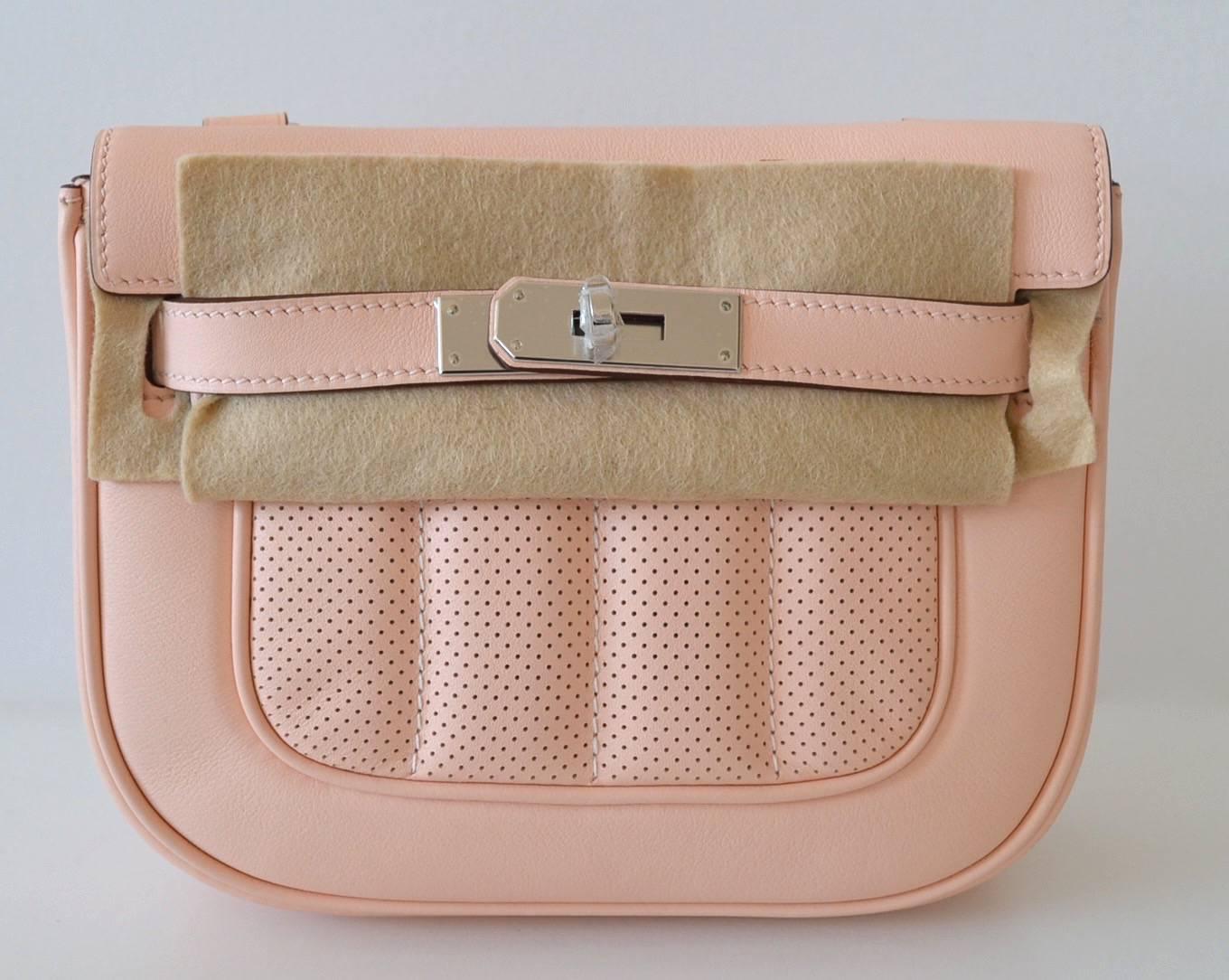 Hermes handbag Mini Berline Swift Rose Sakura For Sale at 1stdibs  