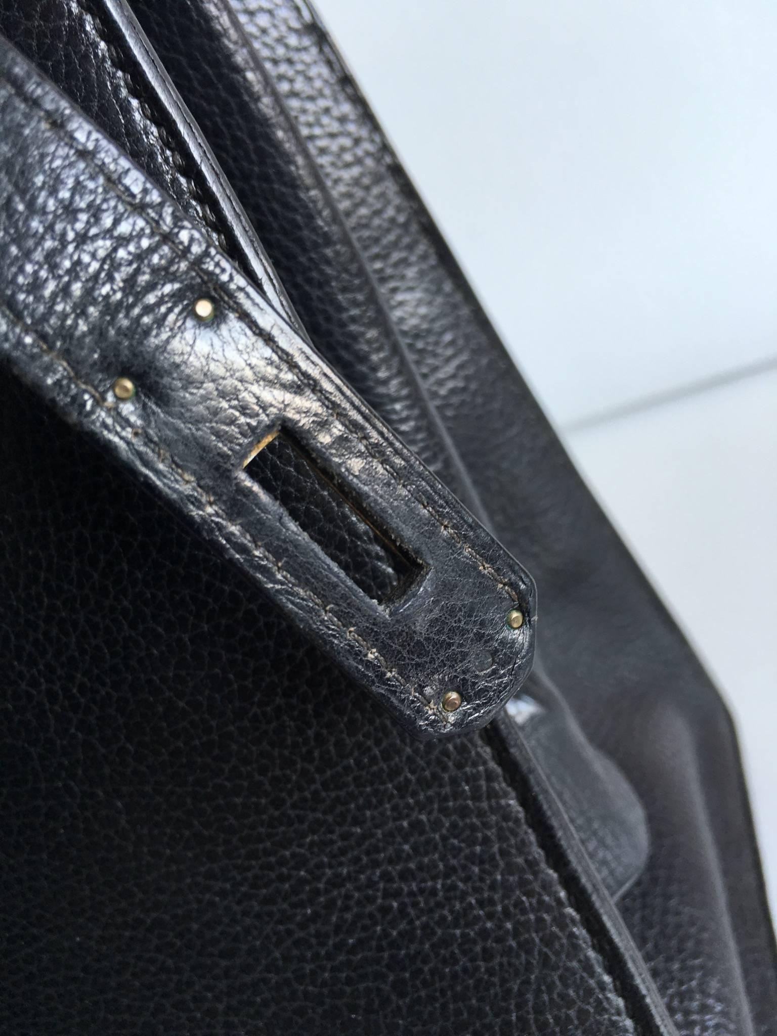 Hermès Kelly 32 Black Veau Graine 1