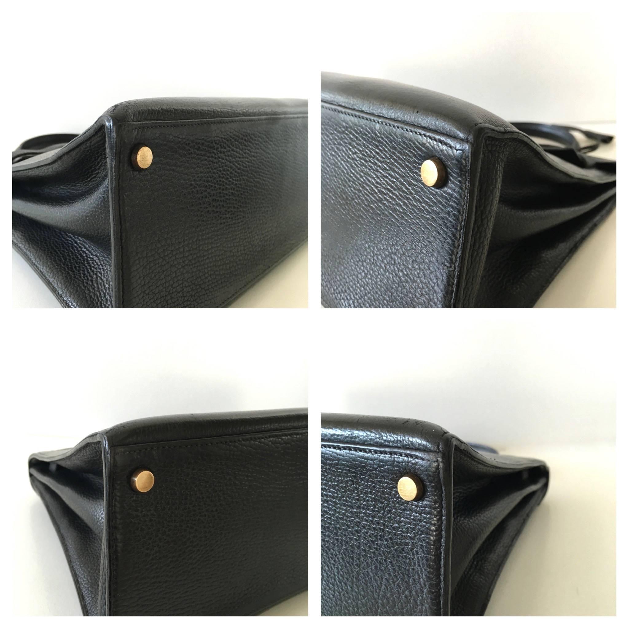 Hermès Kelly 32 Black Veau Graine 2