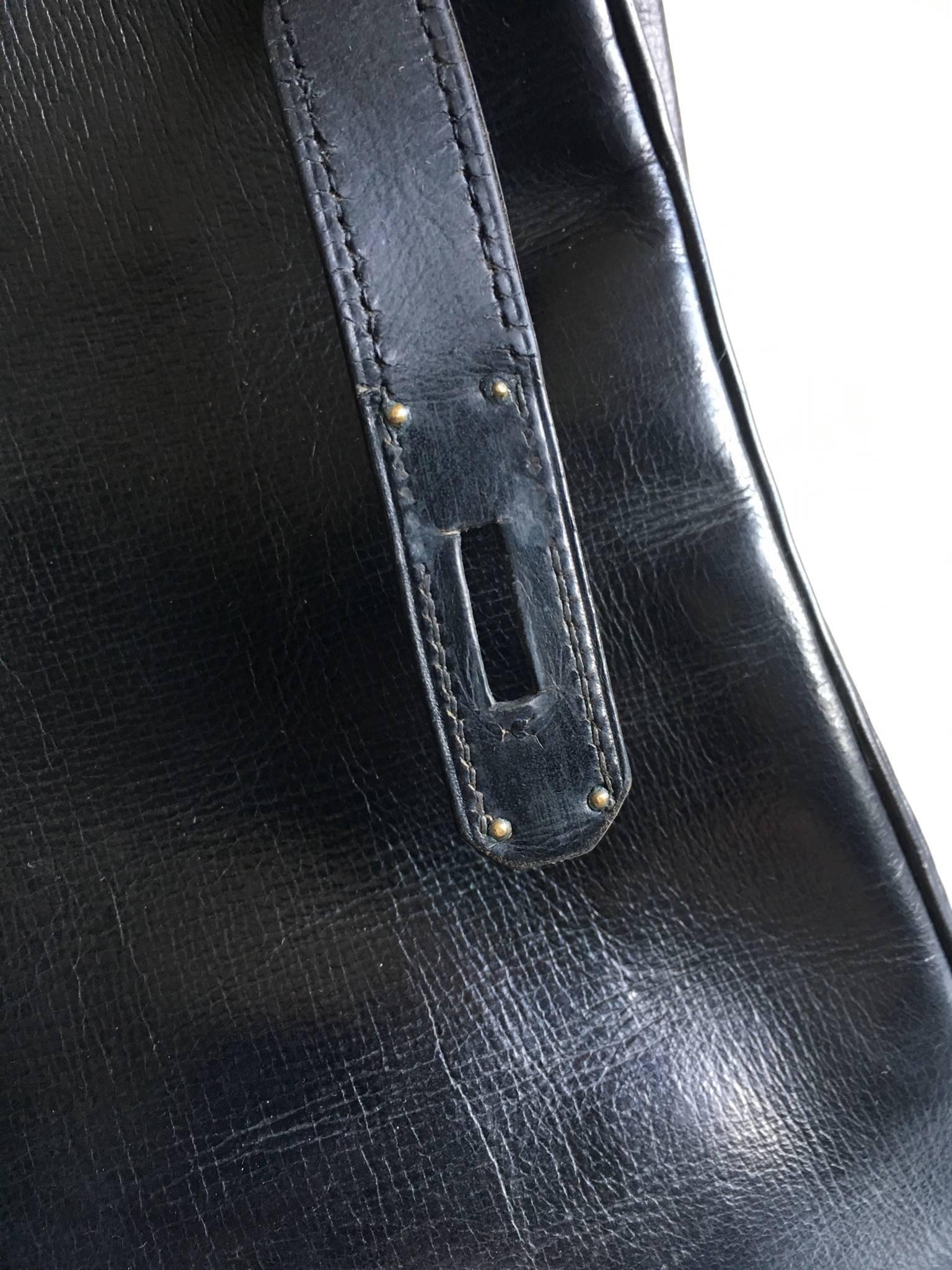 Hermès Kelly 28 Black box leather 3